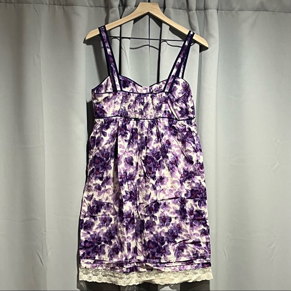 Purple Floral Anthropologie Nightgown - Picture 2 of 3